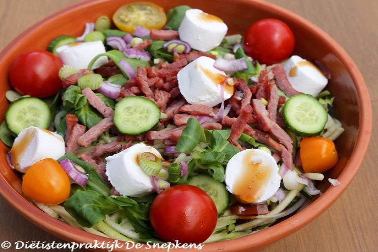 slaatje-lauwwarm-geitenkaas-bacon