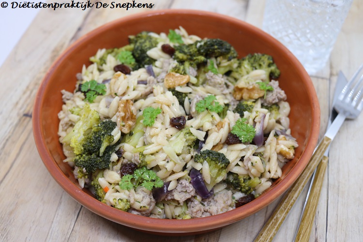 orzo broccoli gehakt