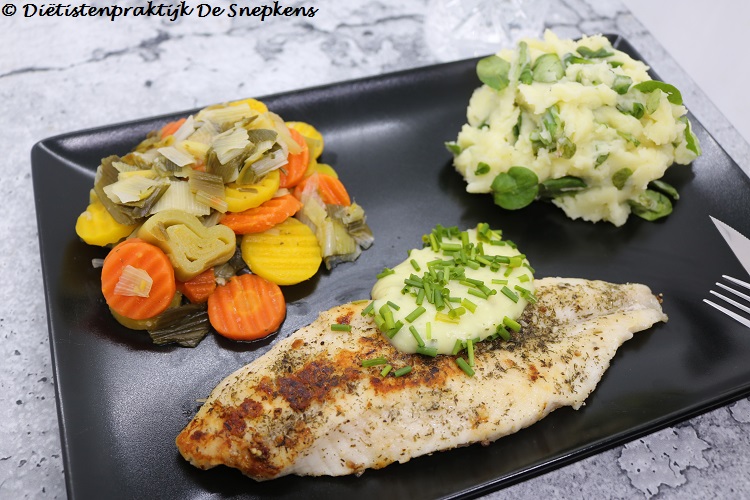 pangasius bieslooksaus veldslapuree