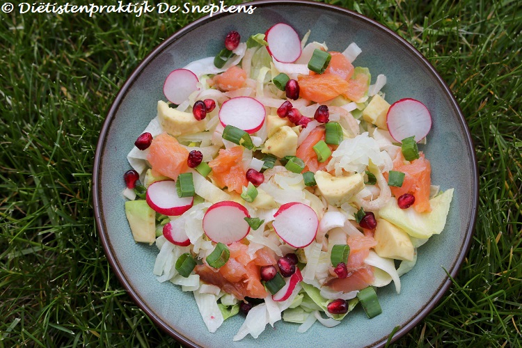 slaatje gerookte zalm