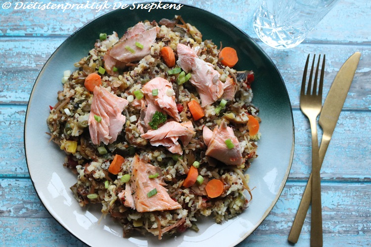 wok quinoa zalm